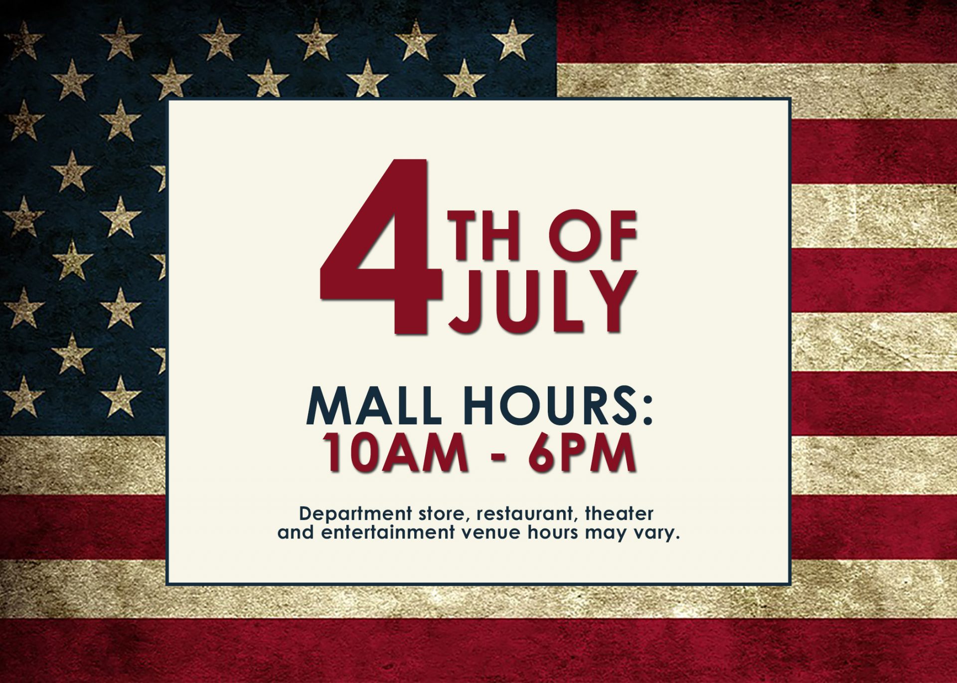 4th of July Hours Hampshire Mall