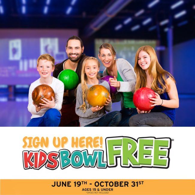 Kids Bowl Free at PiNZ